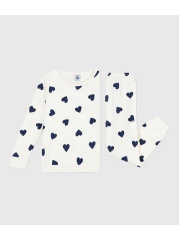 PETIT BATEAU Pyjama wit/zwart