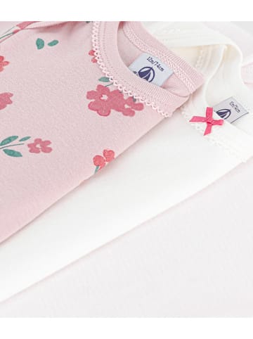 PETIT BATEAU 3-delige set: rompers wit/lichtroze