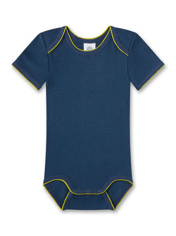 Sanetta 2-delige set: rompers donkerblauw/rood