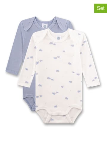 Sanetta 2-delige set: rompers lichtblauw/wit