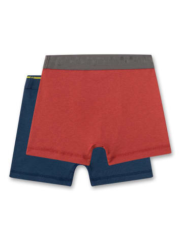 Sanetta 2-delige set: boxershorts rood/donkerblauw