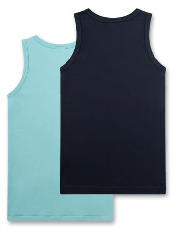 Sanetta Podkoszulki (2 szt.) w kolorze granatowym i błękitnym