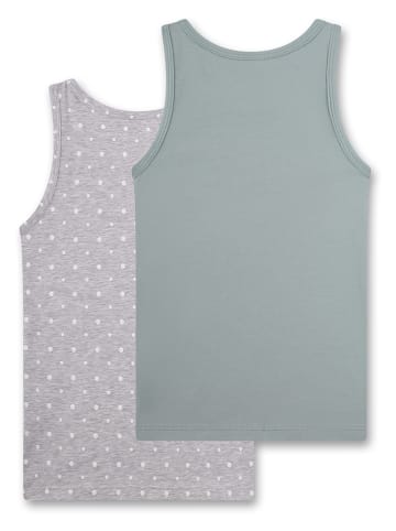 Sanetta 2-delige set: hemdjes lichtblauw/grijs