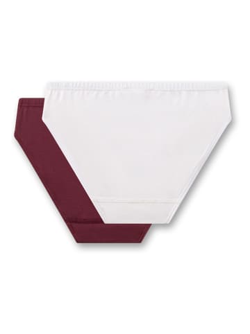 Sanetta 2-delige set: slips wit/paars