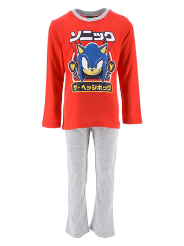 Sonic Pyjama "Sonic" rood/lichtgrijs