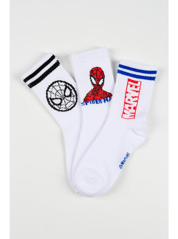Spiderman 3-delige set: sokken "Spiderman" wit