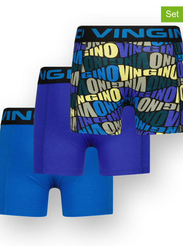 Vingino 3-delige set: boxershorts blauw/donkerblauw