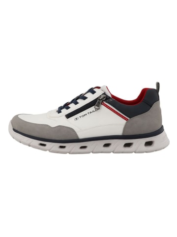 Tom Tailor Sneakers wit/grijs/donkerblauw
