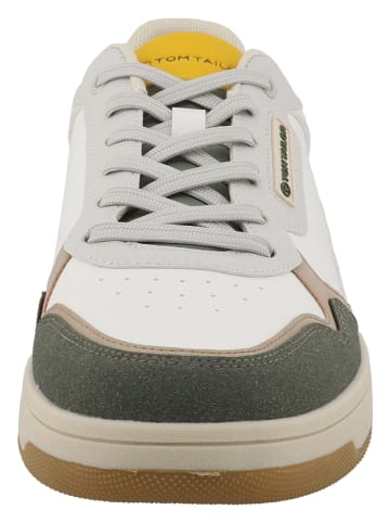 Tom Tailor Sneakers in Weiß/ Grau/ Beige