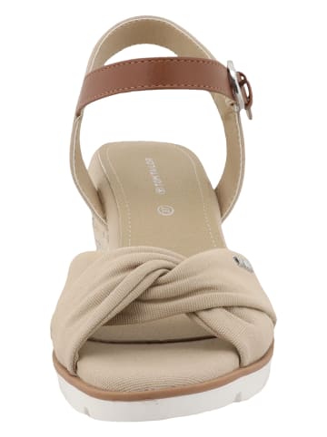 Tom Tailor Keilsandaletten in Beige