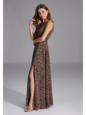 SWING Kleid in Hellbraun/ Schwarz