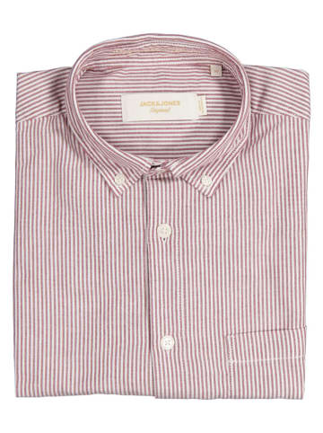 Jack & Jones Koszula "Ornorrebro" w kolorze biało-czerwonym
