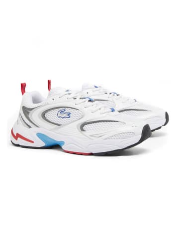 Lacoste Sneakersy w kolorze biało-błękitno-czerwonym