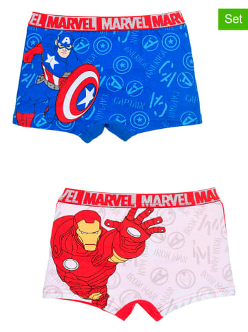 Avengers Bokserki (2 pary) "Avengers Classic" w kolorze niebiesko-czerwonym
