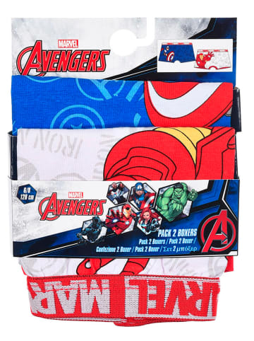 Avengers Bokserki (2 pary) "Avengers Classic" w kolorze niebiesko-czerwonym