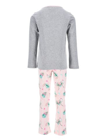 Lilo & Stitch Pyjama "Lilo & Stitch" in Grau/ Rosa
