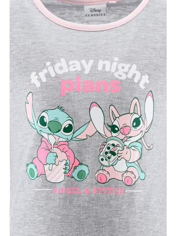 Lilo & Stitch Piżama "Lilo & Stitch" w kolorze szaro-jasnoróżowym