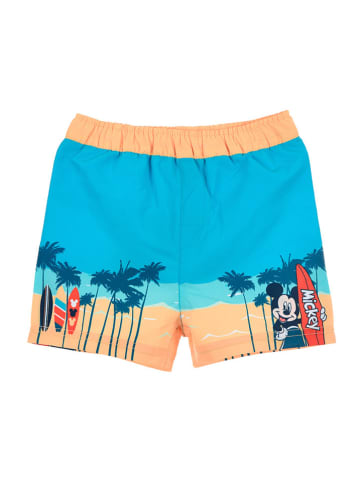 Disney Mickey Mouse Badeshorts "Mickey" in Hellblau/ Orange