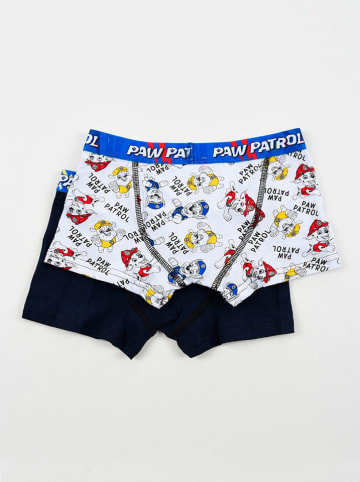 Disney Paw Patrol 2er-Set: Boxershorts "Paw Patrol" in Dunkelblau/ Weiß