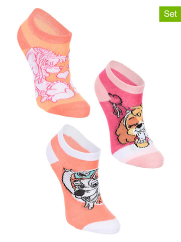  Build Your Brand Kids Skarpety (3 pary) "Psi Patrol" w kolorze brzoskwiniowo-różowym