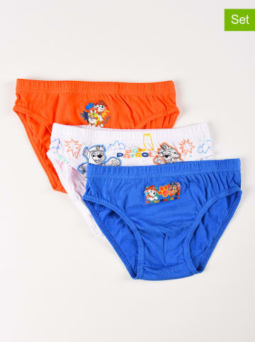 Disney Paw Patrol 3er-Set: Slips "Paw Patrol" in Orange/ Weiß/ Blau