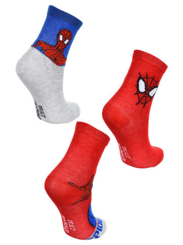 Spiderman 3er-Set: Socken "Spiderman" in Rot/ Blau