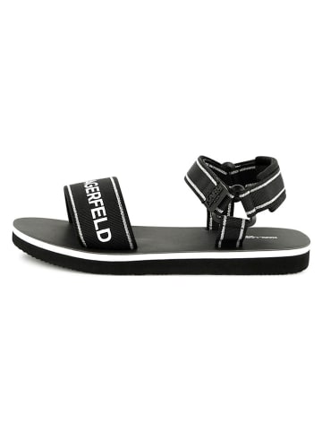Karl Lagerfeld Kids Sandały w kolorze czarno-białym