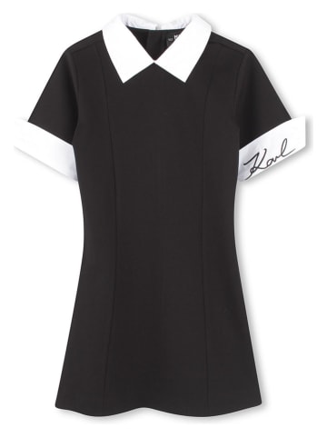 Karl Lagerfeld Kids Sukienka w kolorze czarno-białym