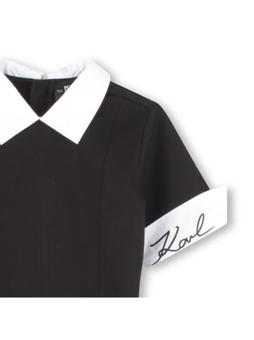 Karl Lagerfeld Kids Kleid in Schwarz/ Weiß