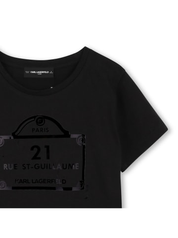 Karl Lagerfeld Kids Koszulka w kolorze czarnym