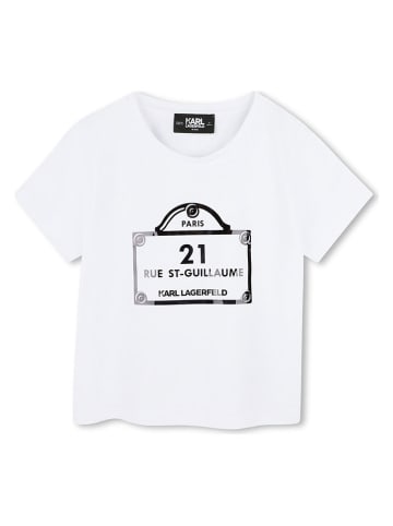 Karl Lagerfeld Kids Koszulka w kolorze białym