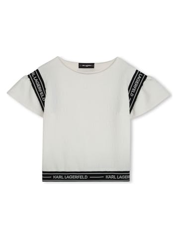 Karl Lagerfeld Kids Shirt in Creme/ Schwarz