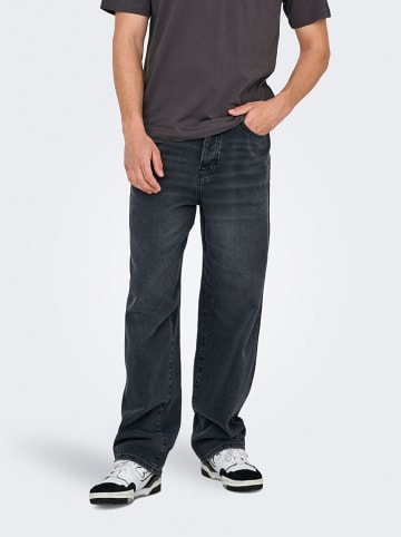 ONLY & SONS Dżinsy "Onsfade" - Loose fit - w kolorze antracytowym