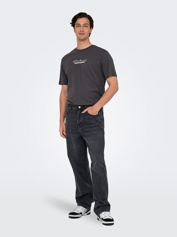 ONLY & SONS Dżinsy "Onsfade" - Loose fit - w kolorze antracytowym