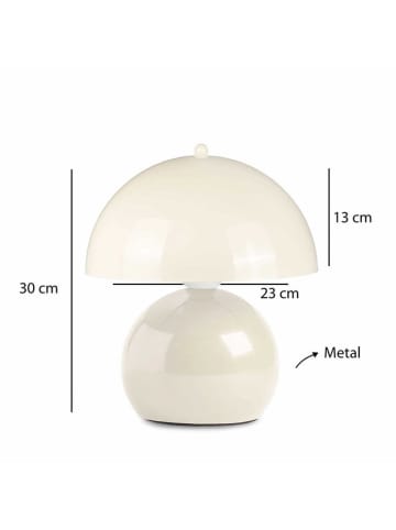 Opviq Tischleuchte in Creme - (H)30 x Ø 23 cm
