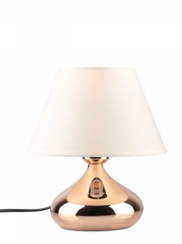 Opviq Tischleuchte in Creme/ Gold - (H)25 x Ø 22 cm