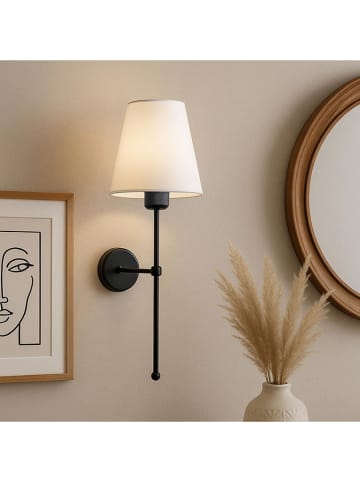 Opviq Wandlamp crème/zwart - (H)50 x Ø 13 cm