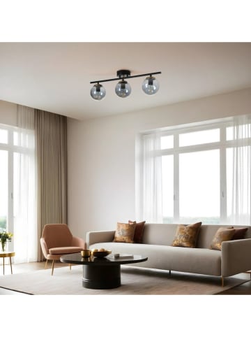 Opviq Plafonnière zwart/grijs - (B)56 x (H)20 cm