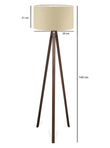 Opviq Staande lamp bruin - (H)140 x Ø 38 cm