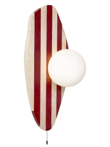 Opviq Wandleuchte in Beige/ Rot - (H)42 cm x Ø 10