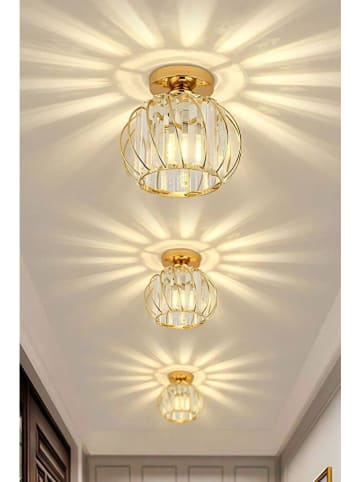 Opviq Deckenleuchte in Gold - (H)20 cm x Ø 20
