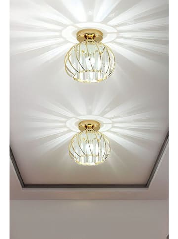 Opviq Deckenleuchte in Gold - (H)20 cm x Ø 20