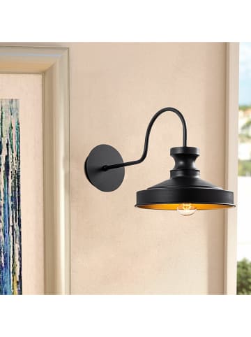 Opviq Wandleuchte "Berceste" in Schwarz - (B)22 x (H)23 cm