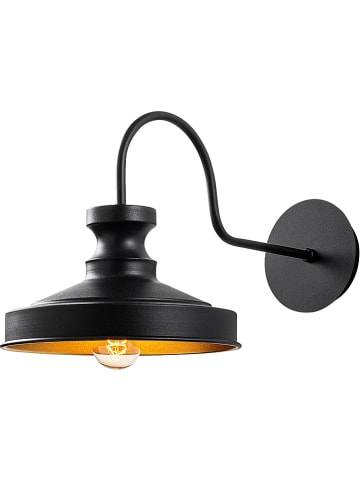 Opviq Wandleuchte "Berceste" in Schwarz - (B)22 x (H)23 cm