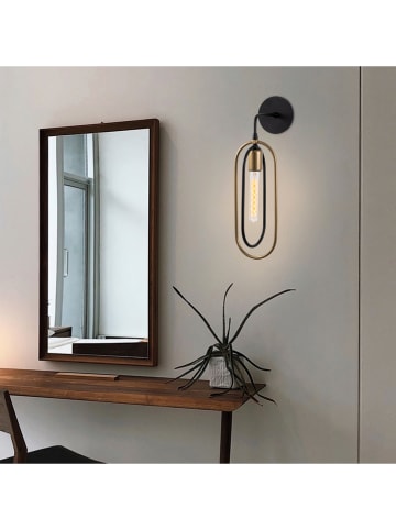 Opviq Wandlamp zwart/goudkleurig - (B)17 x (H)45 cm