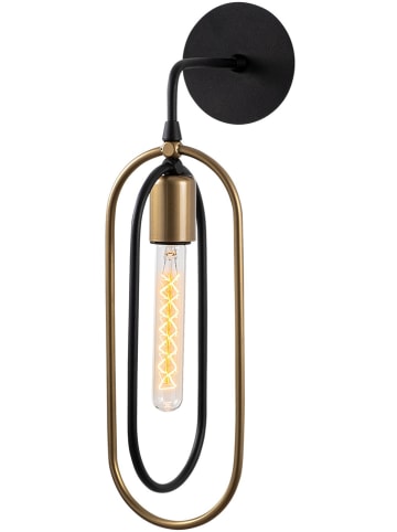Opviq Wandlamp zwart/goudkleurig - (B)17 x (H)45 cm