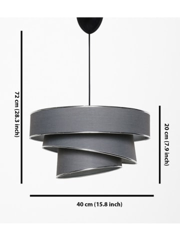 Opviq Hanglamp antraciet - (H)72 x Ø 40 cm