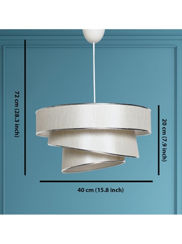 Opviq Hängeleuchte in Silber - (H)72 x Ø 40 cm