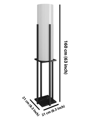 Opviq Standleuchte in Schwarz - (B)21 x (H)160 cm
