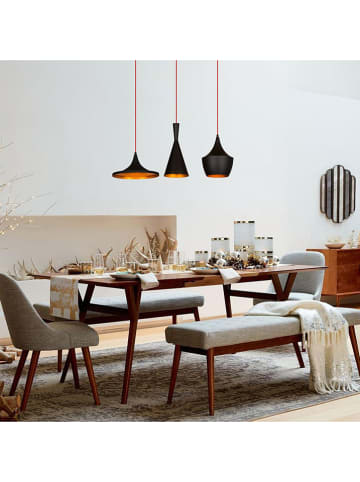 Opviq Hängeleuchte "Elmas" in Schwarz/ Gold - (B)80 cm